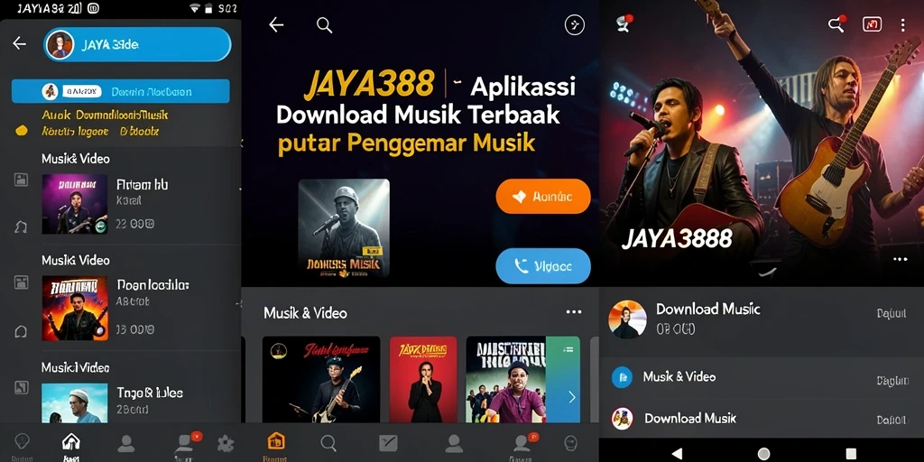 Antarmuka JAYA388 yang simpel dan mudah digunakan untuk Download Musik.