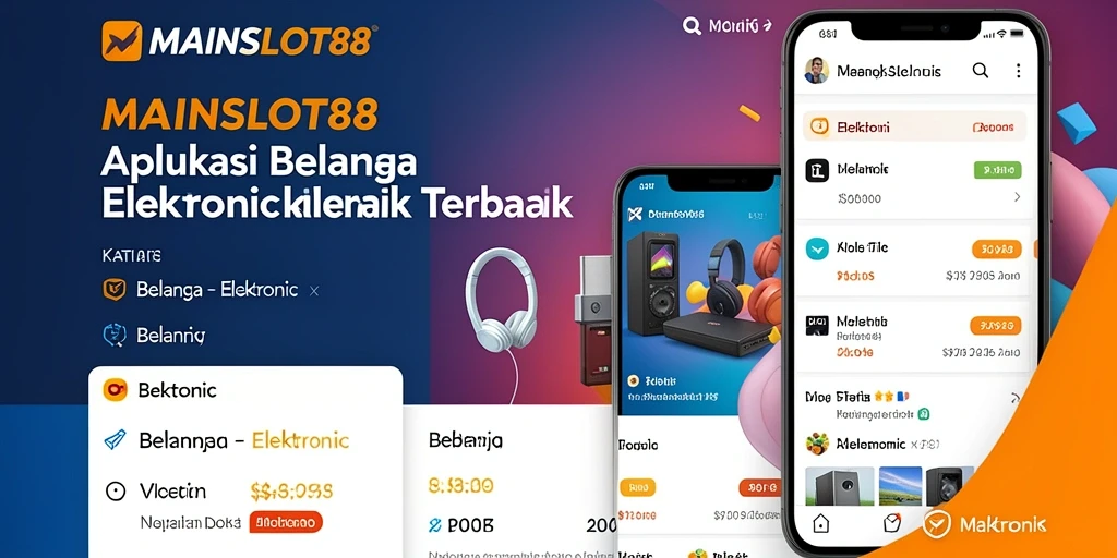 Tampilan antarmuka aplikasi MAINSLOT88 untuk belanja elektronik.