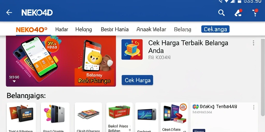 Tampilan antarmuka NEKO4D saat melakukan Cek Harga produk.