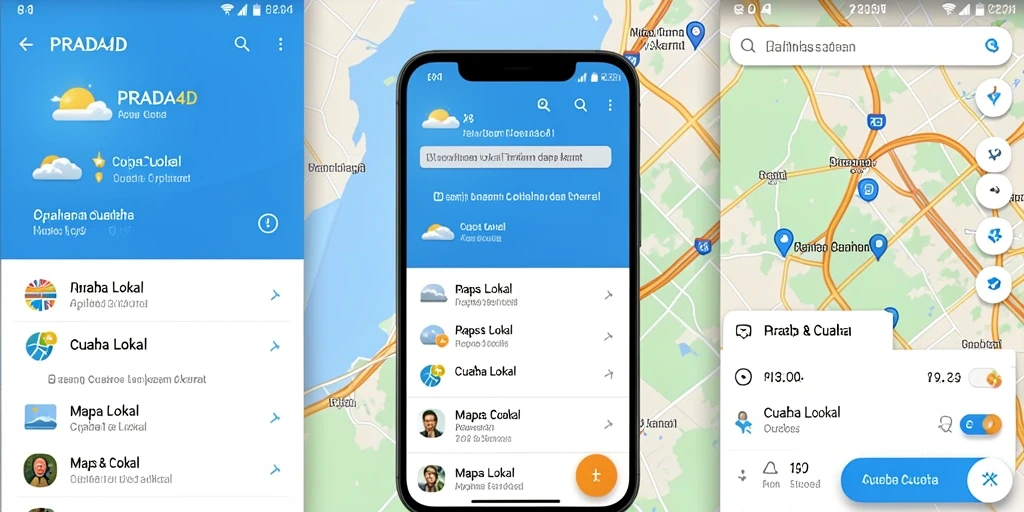 Antarmuka PRADA4D yang menampilkan data cuaca lokal yang akurat.