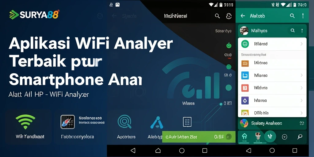 Antarmuka aplikasi SURYA88 yang menampilkan analisis jaringan WiFi secara real-time.