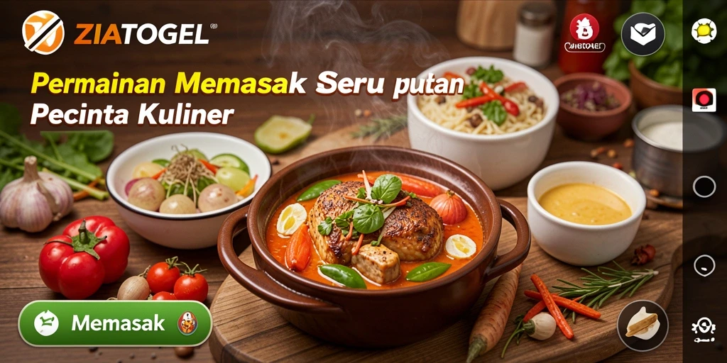 Tampilan antarmuka ZIATOGEL saat memasak hidangan lezat.